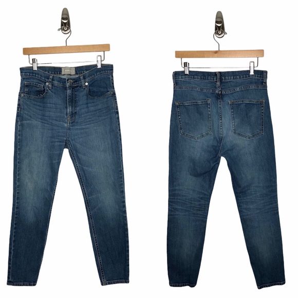 Everlane | High Rise Skinny Ankle Jean Mid Blue 30 - Picture 6 of 8